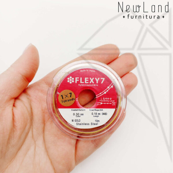 Тросик FLEXY 7 - 0,3 мм (золото) 1 м