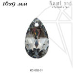 Кристаллы Сваровски капля 16х9 мм (Crystal CAL)