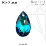 Кристаллы Сваровски капля 16х9 мм (Bermuda blue)